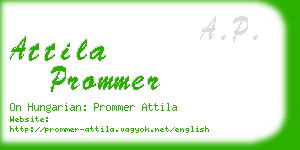 attila prommer business card